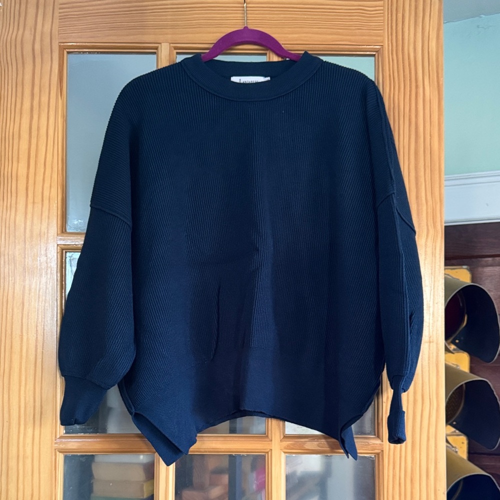 Elegant Navy Women's Crew Neck Sweater